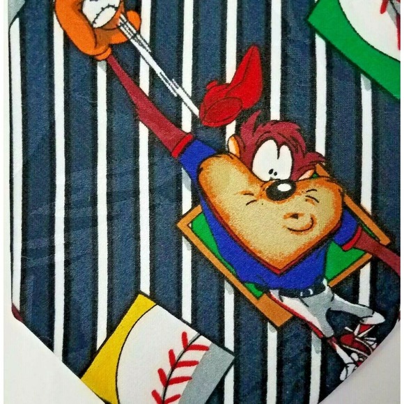 Looney Tunes Mania Baseball Tie 1993 Vintage Bugs Bunny - Picture 10 of 10